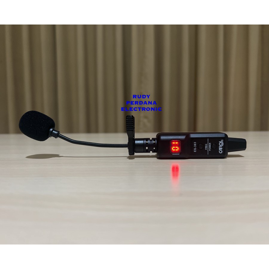 MICROPHONE WIRELESS CLIP ON MIC MIK JEPIT KANCING CAROL ES-383L