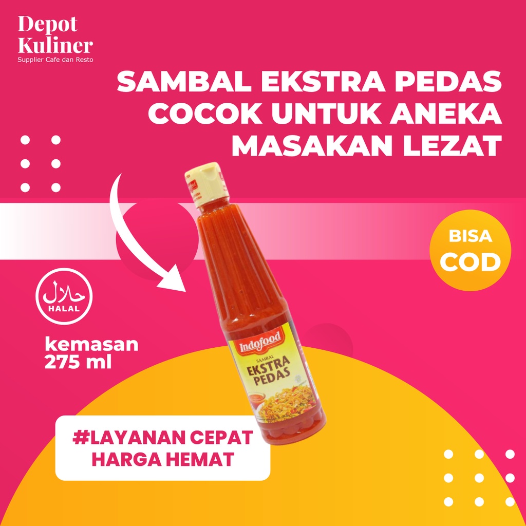 Sambal Indofood Ektra Pedas 275ML Saus Pedas