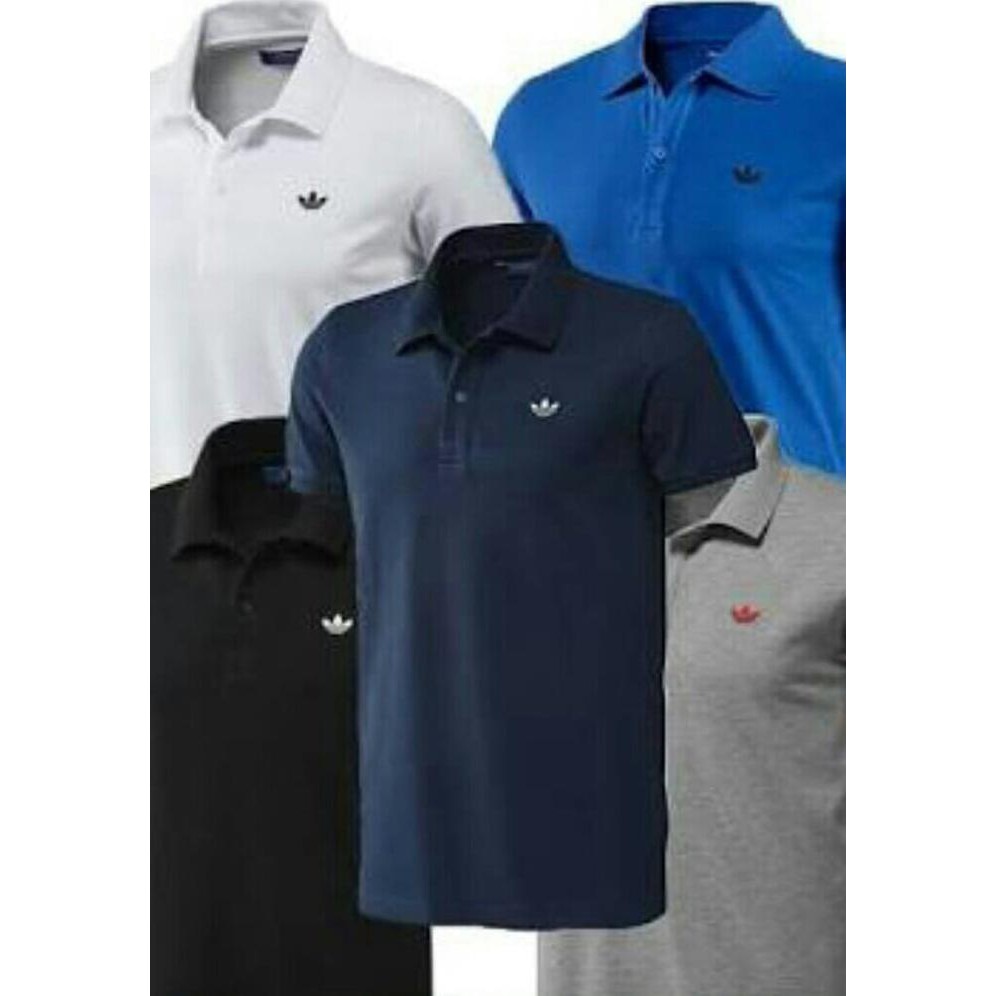 Polo Shirt Retro Adidas Distro - Kaos Baju Retro Adidas Kerah Pria Top Quality
