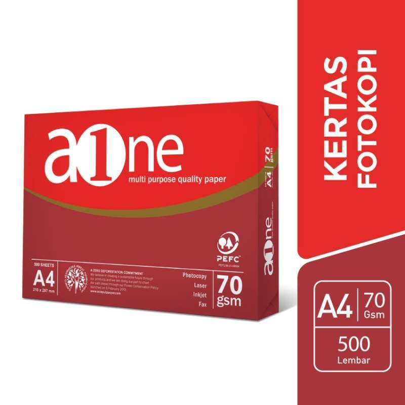 

Kertas HVS AONE ORIGINAL Ukuran A4 70gsm (1Rim = 500 lembar)