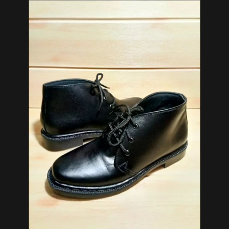SEPATU PDH satpam/polri asli kulit