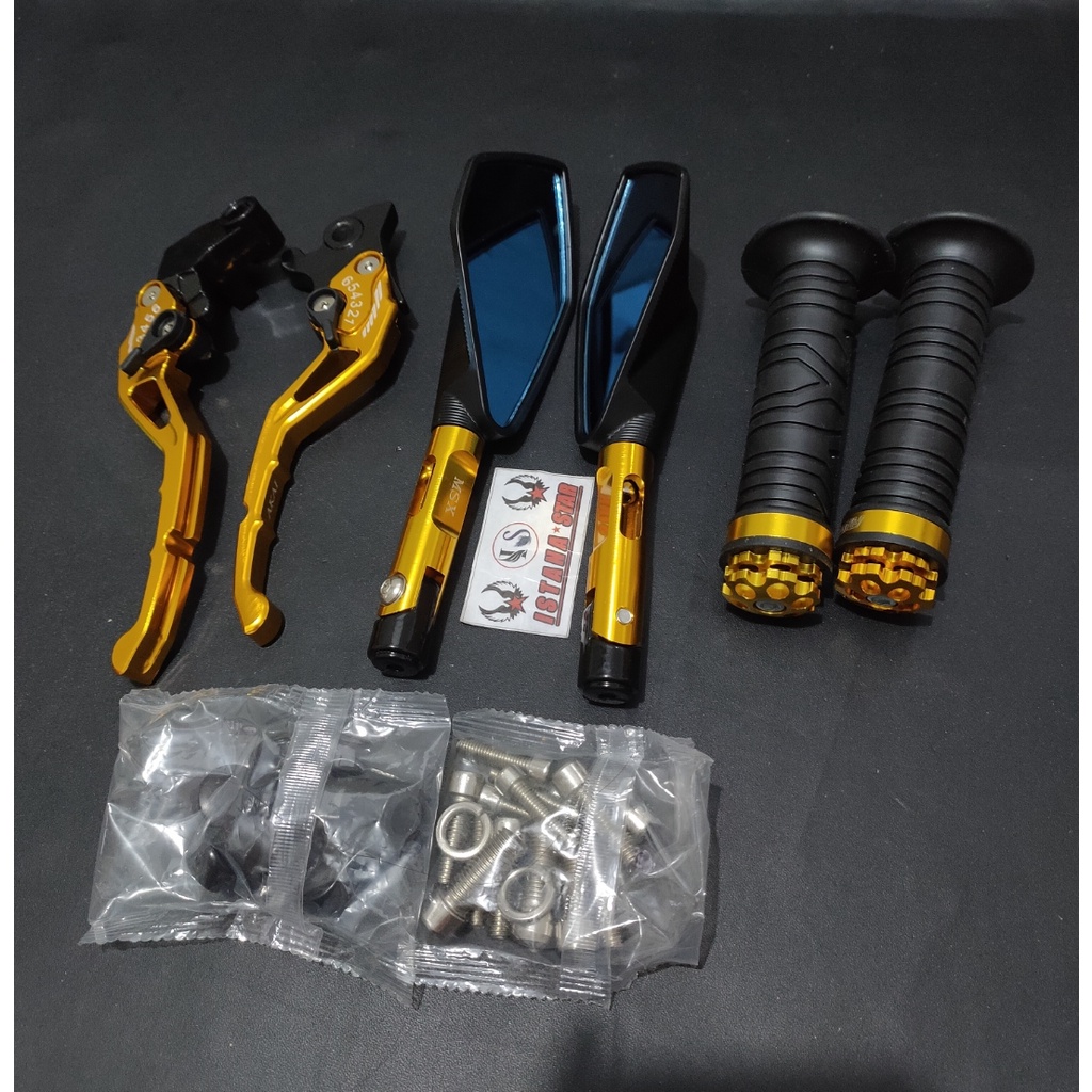 Handle Rem Dan Kopling Vixion Full CNC Plus spion tomok plus grip ring CNC