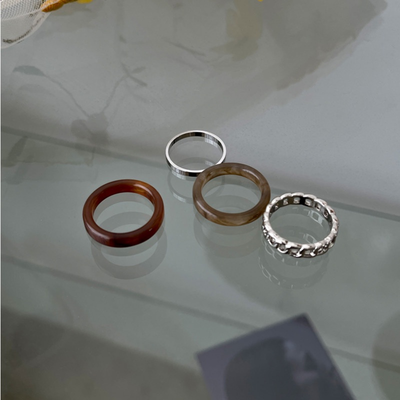 Set Cincin Asetat Untuk Aksesoris