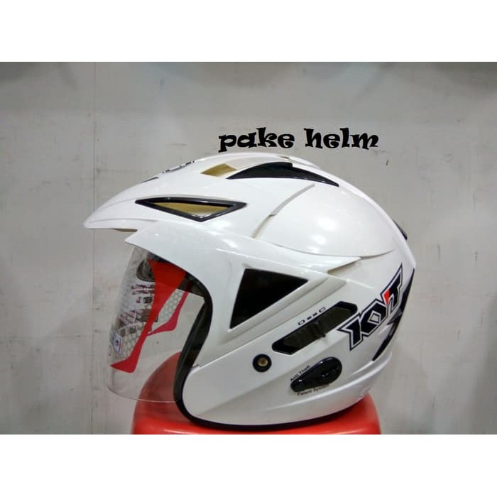 HELM KYT SCORPION KING SOLID WHITE HALF FACE