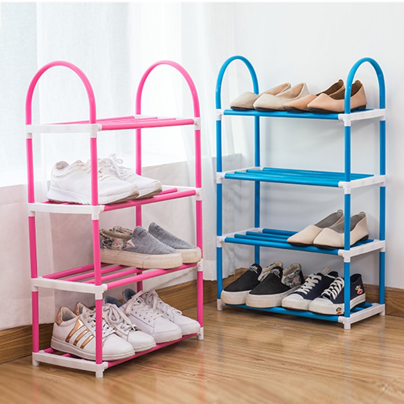 Hot Economical Simple Three Or Four Shoe Sale Home Finishing Receive Rack Multilayer Family Dorm Shopee Indonesia