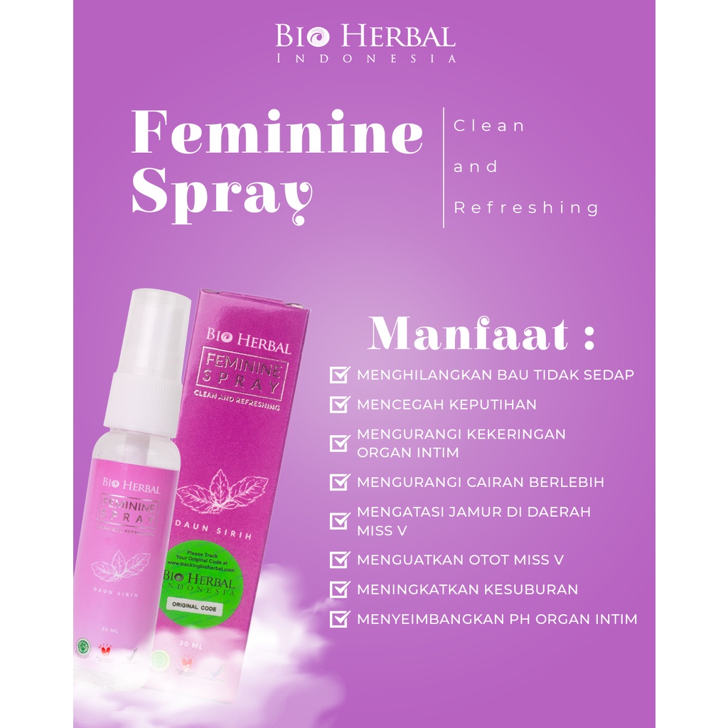 Takarai Pembersih Kewanitaan Herbal Menjaga Area Kewanitaan Tetap Kesat &amp; Hygienis - Bio Herbal Femine Spray 30 ML