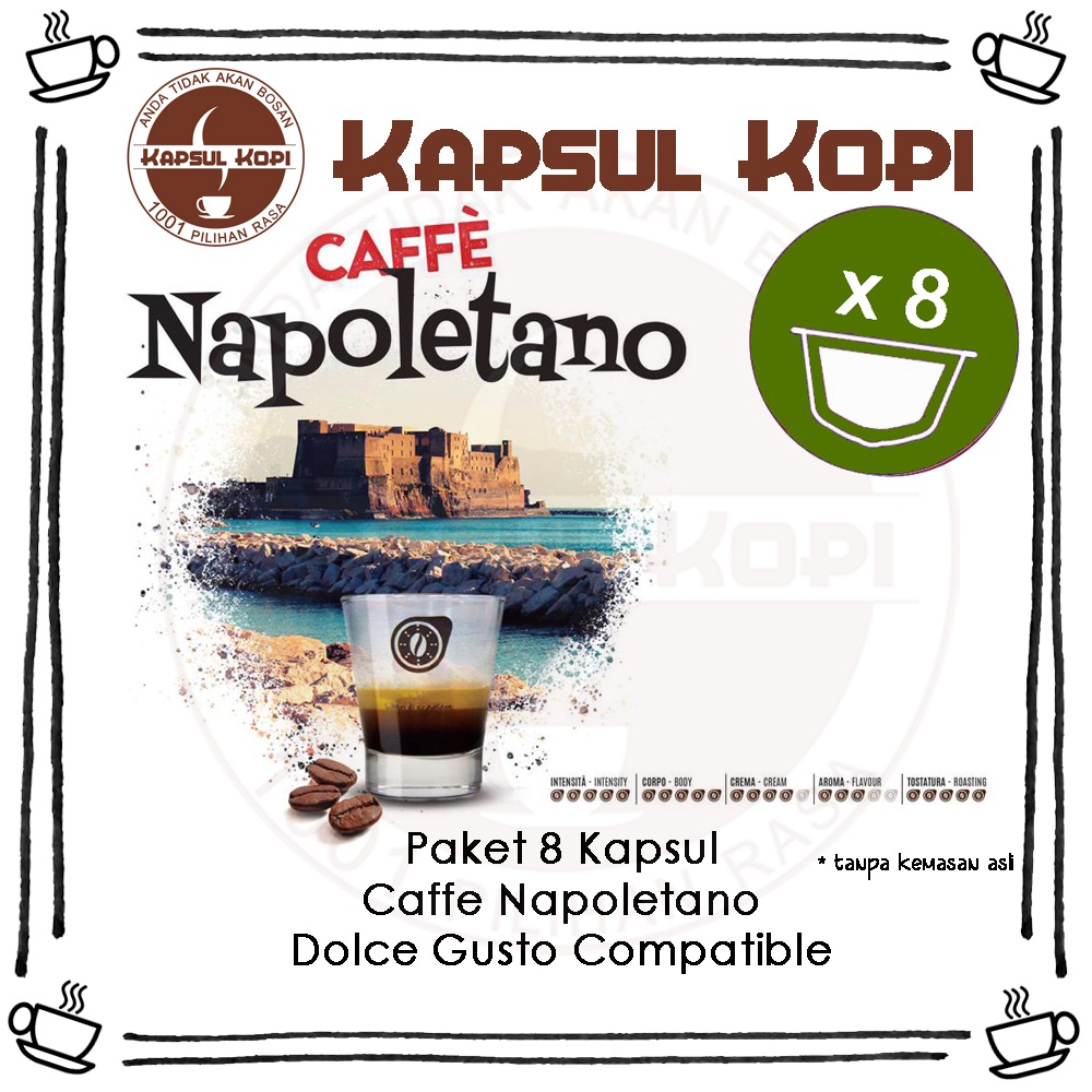 

Paket 8 Kapsul Kopi Caffe Napoletano Impor Dolce Gusto Compatible