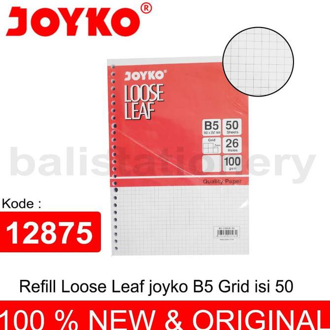 

Silahkan Order] Refill Loose Leaf Joyko B5 Grid Isi 50