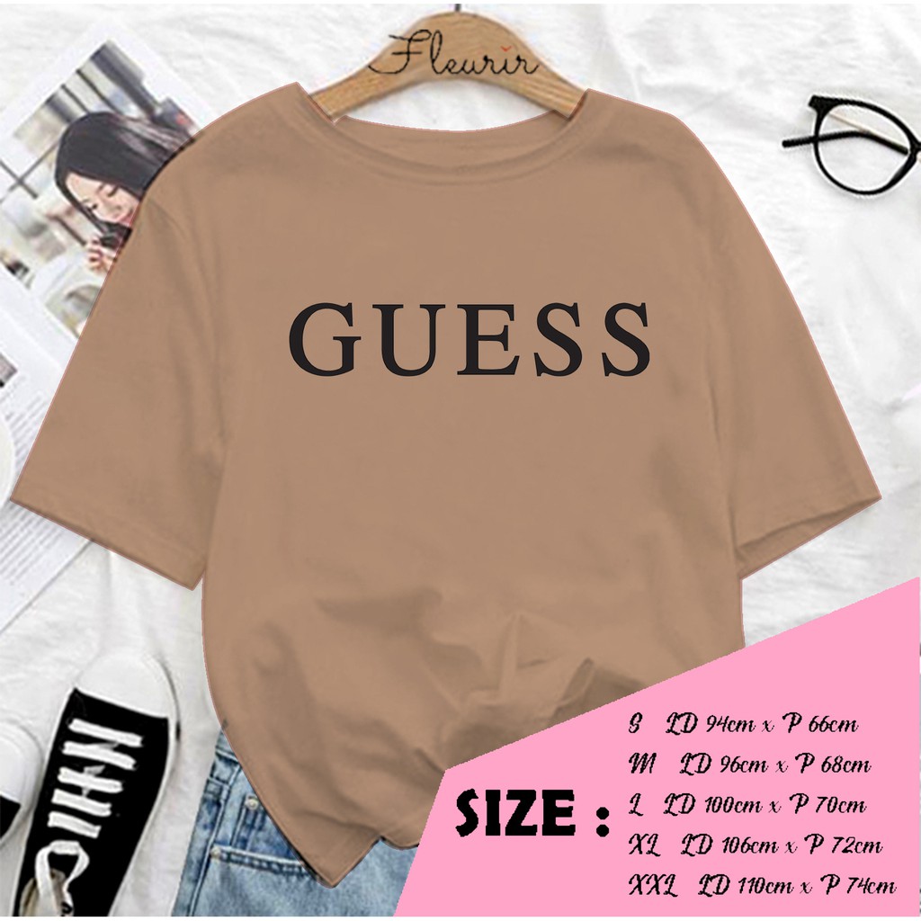 FLEURIR - KAOS GU3S KATUN KAOS OVERSIZE KAOS WANITA DEWASA TUMBLR TEE UNISEX JUMBO