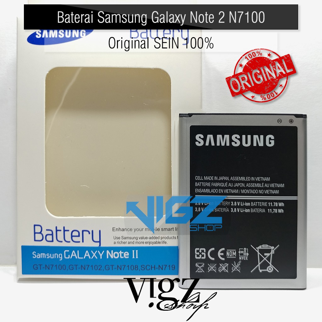 Baterai Samsung Galaxy Note 2 N7100 Original SEIN 100%