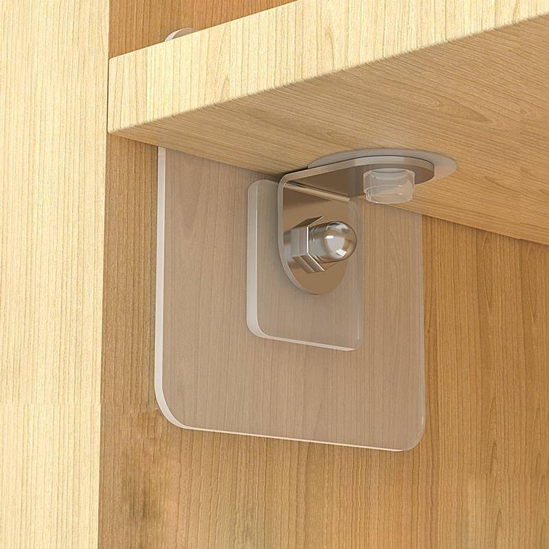 [2 PCS Punch-free Layered Partition Bracket ][Plastic Closet Cabinet Shelf Support Clip][ Right Angle Support Paste Screw Hook Clapboard Sticker][Wall Hanger Sticker For Kitchen Bathroom]