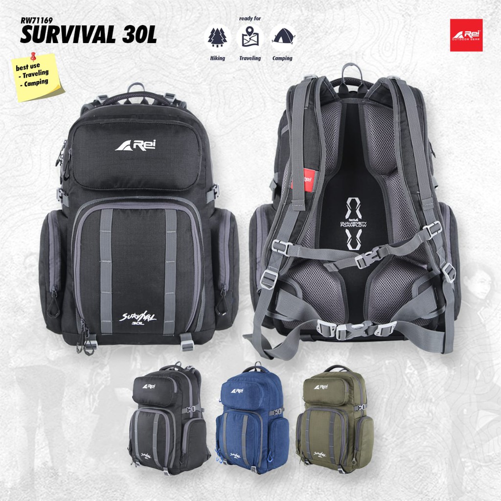 TAS RANSEL REI SURVIVAL 30L ORIGINAL PRODUCT TAS TRAVELING HIKING CAMPING