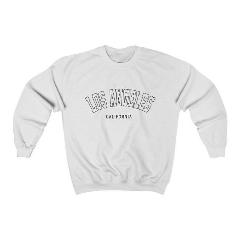 S - XXXXXL(6XL) Sweater LOS ANGELES CALIFORNIA Sweatshirt Loose OVERSIZE BIGSIZE Crewneck LA Jumbo Pria Wanita 5XL 4XL 3XL 2XL XL L M