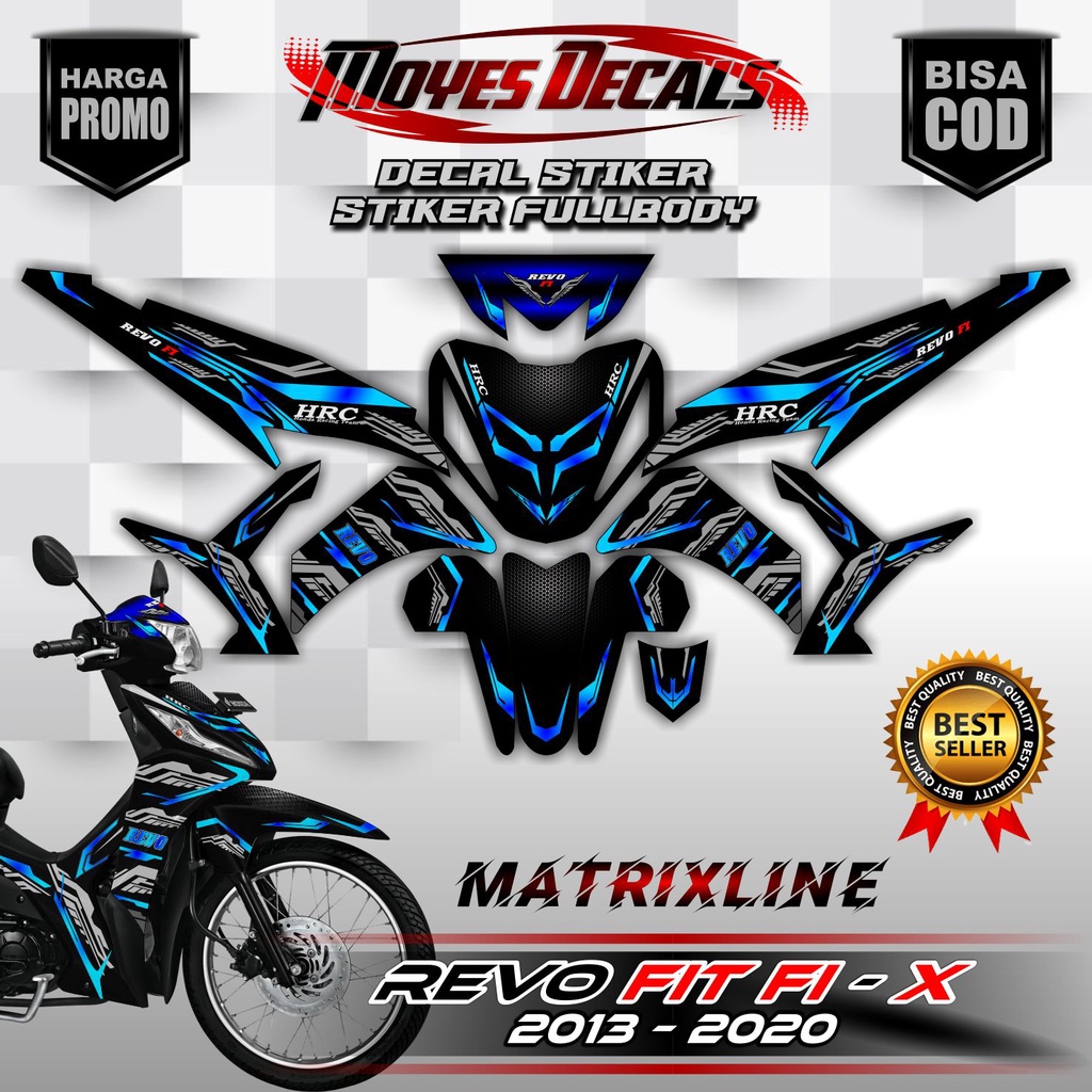 Decal Revo Fit - Decal Revo FI - Stiker Revo - Striping Revo Fit FI Motif Racing