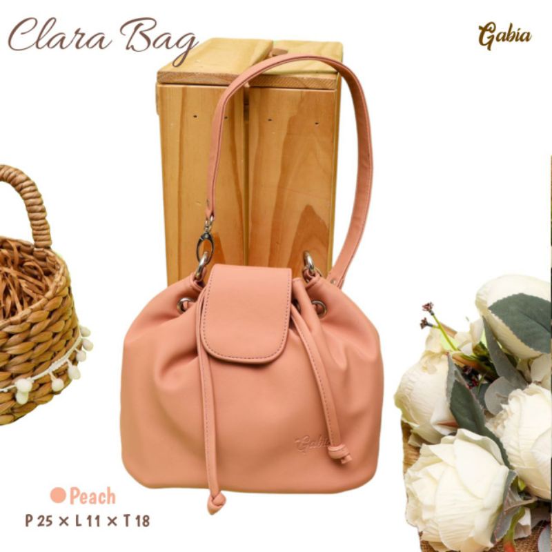 READY SIAP KIRIM CLARA SERUT BY GABIA WARNA PEACH SHOULDER BAG WANITA MURAH TAS SERUT WANITA CANTIK