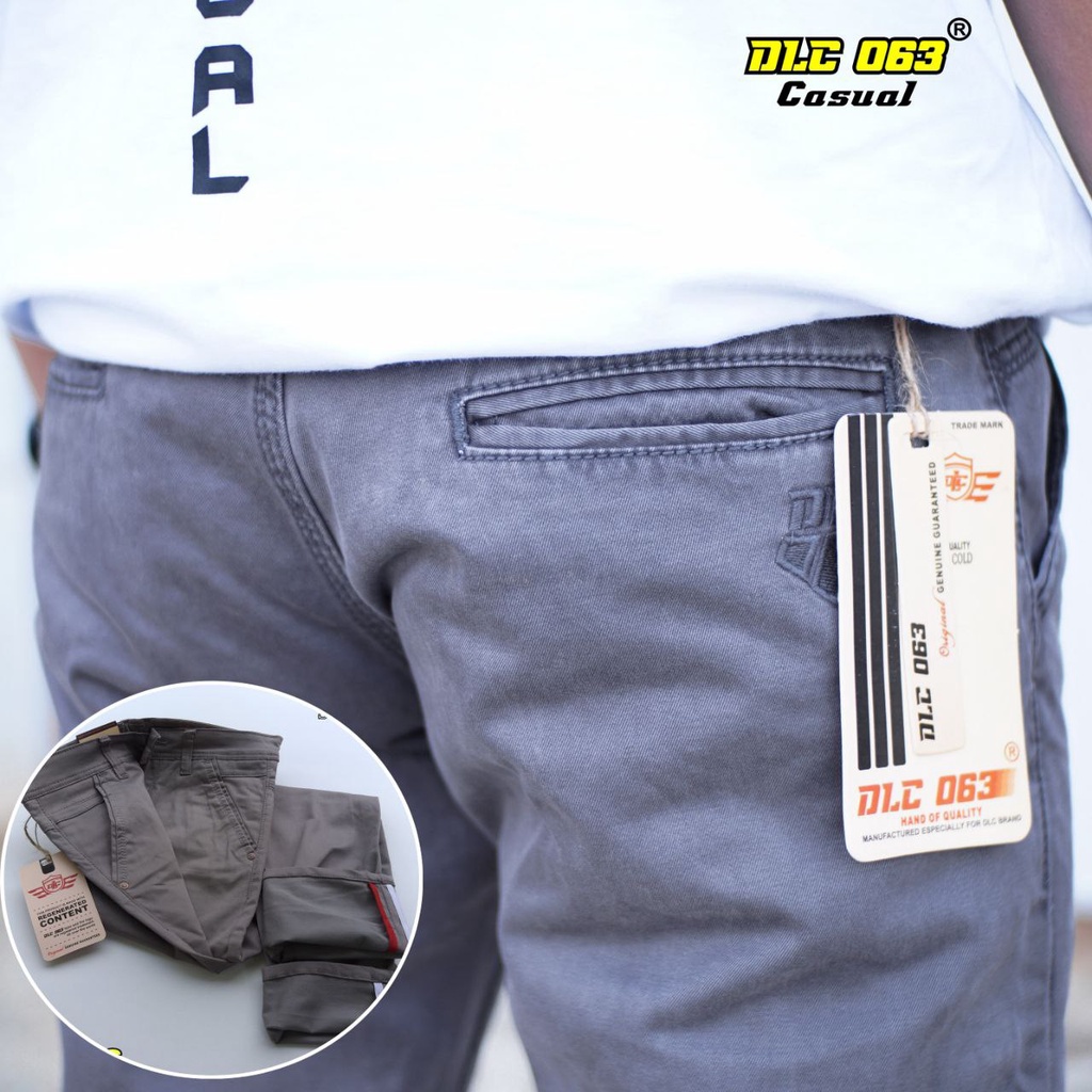 Celana Panjang Kain Pria Kanvas D LOCO Kualitas CARDINAL // Celana Pria Standar DLC
