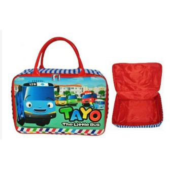 PA TRAVEL BAG SUPER KANVAS KARAKTER ANAK DEWASA (TAS KOPER JINJING/TAS RENANG) - TAYO LITTLE BUS - TA001