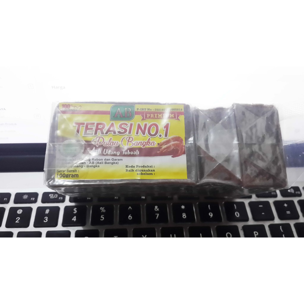 

TERASI UDANG NO 1 AB 100GR BANGKA TOBOALI