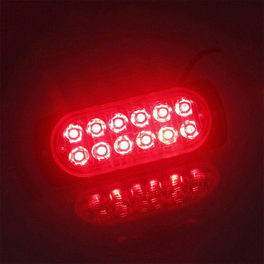 Lanfy Working Fog Red Light 12LED Off-road Car DC 12V~24V Lensa Transparan Penghilang Panas Cepat Super Terang LED Urgent Light