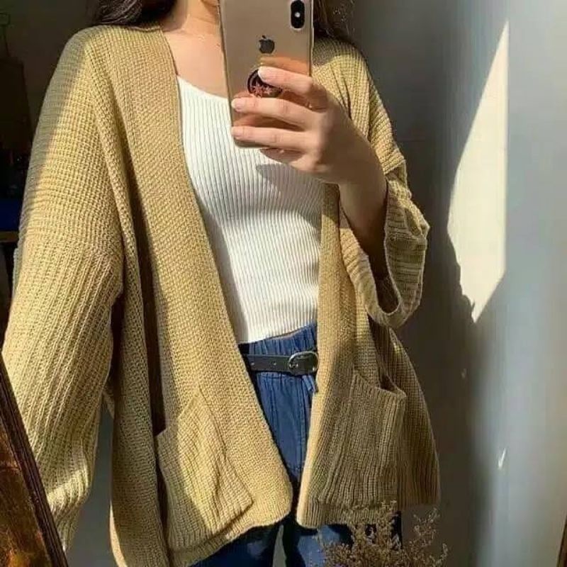 OVERSIZED CARDIGAN RAJUT lAVELLA TEBAL STORE09 MURAH