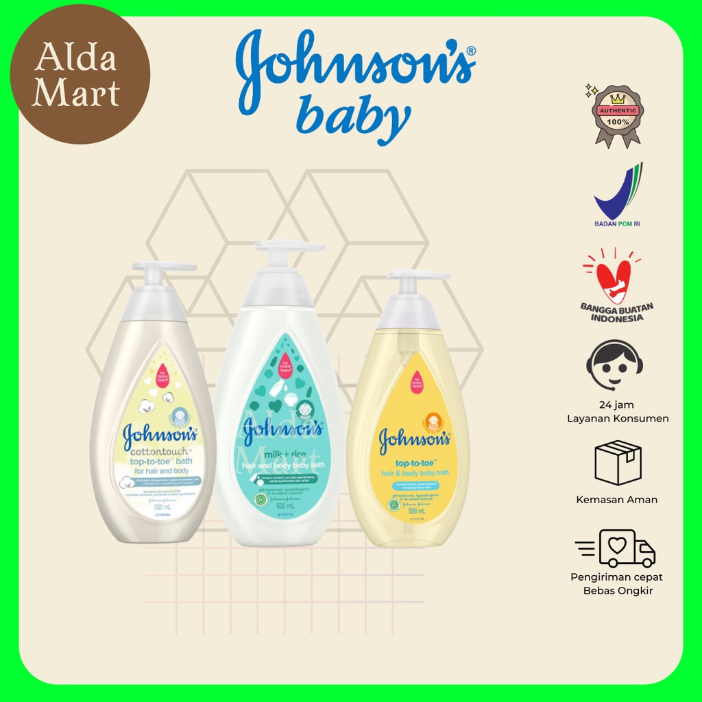 ✿ALDA MART✿ Sabun Bayi Johnson Baby Sabun Mandi Pump