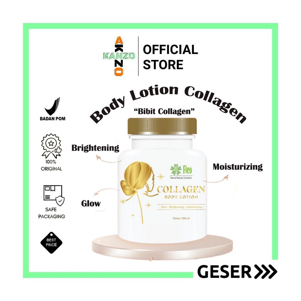 Kanzo - [BPOM] Fleo Bibit Collagen Body Lotion 150ml / Hand Body Lotion Collagen By Fleo / Bibit Collagen Premium