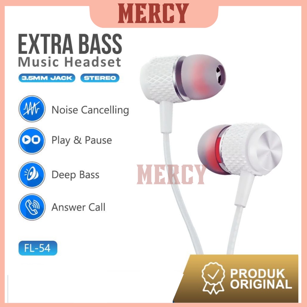 Headset Handsfree Stereo Bass Earphone FL-17 Earphone Headset