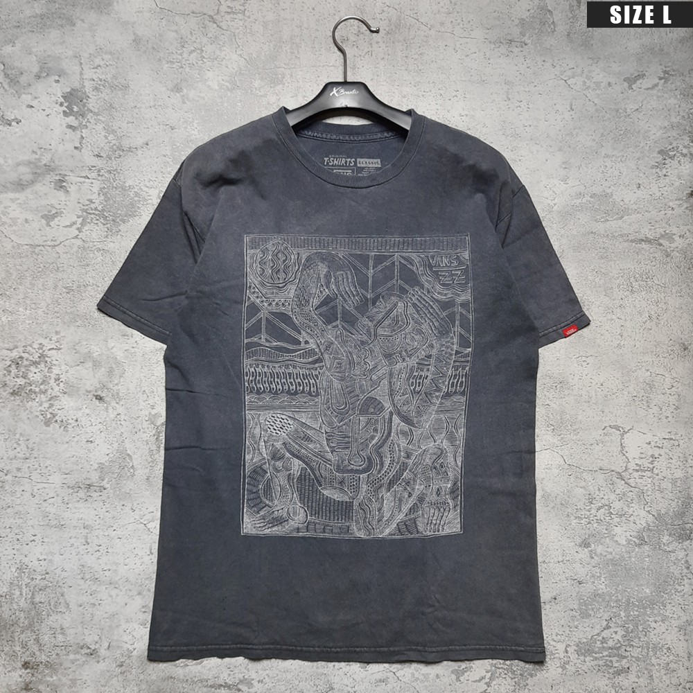 Kaos Vans Classic Dark Grey Second Branded Original