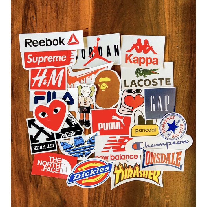 stiker sticker pack branded hype beast skin laptop hp case helm tumblr dll