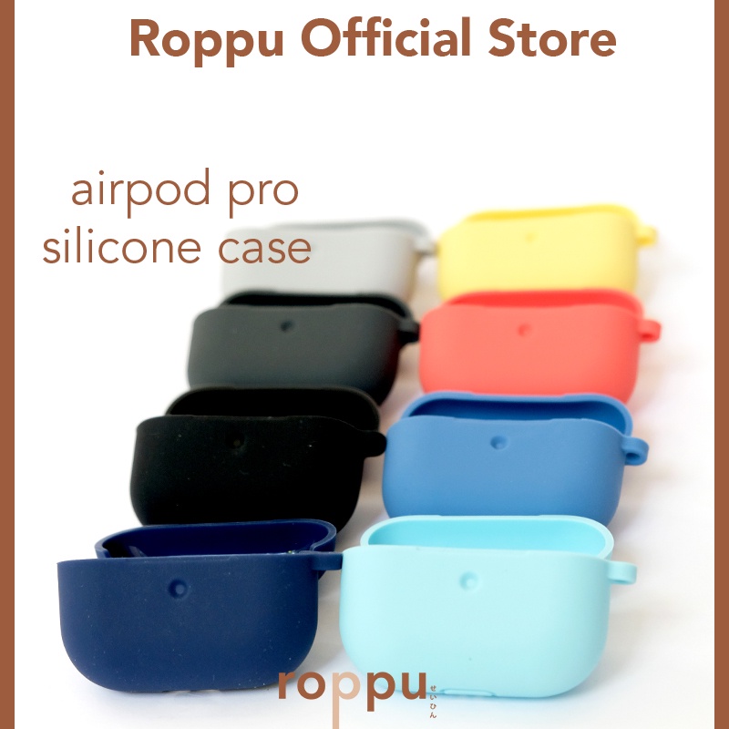 Roppu Case Airpod Pro Silikon Pelindung Silicone Case Free Metal Hook