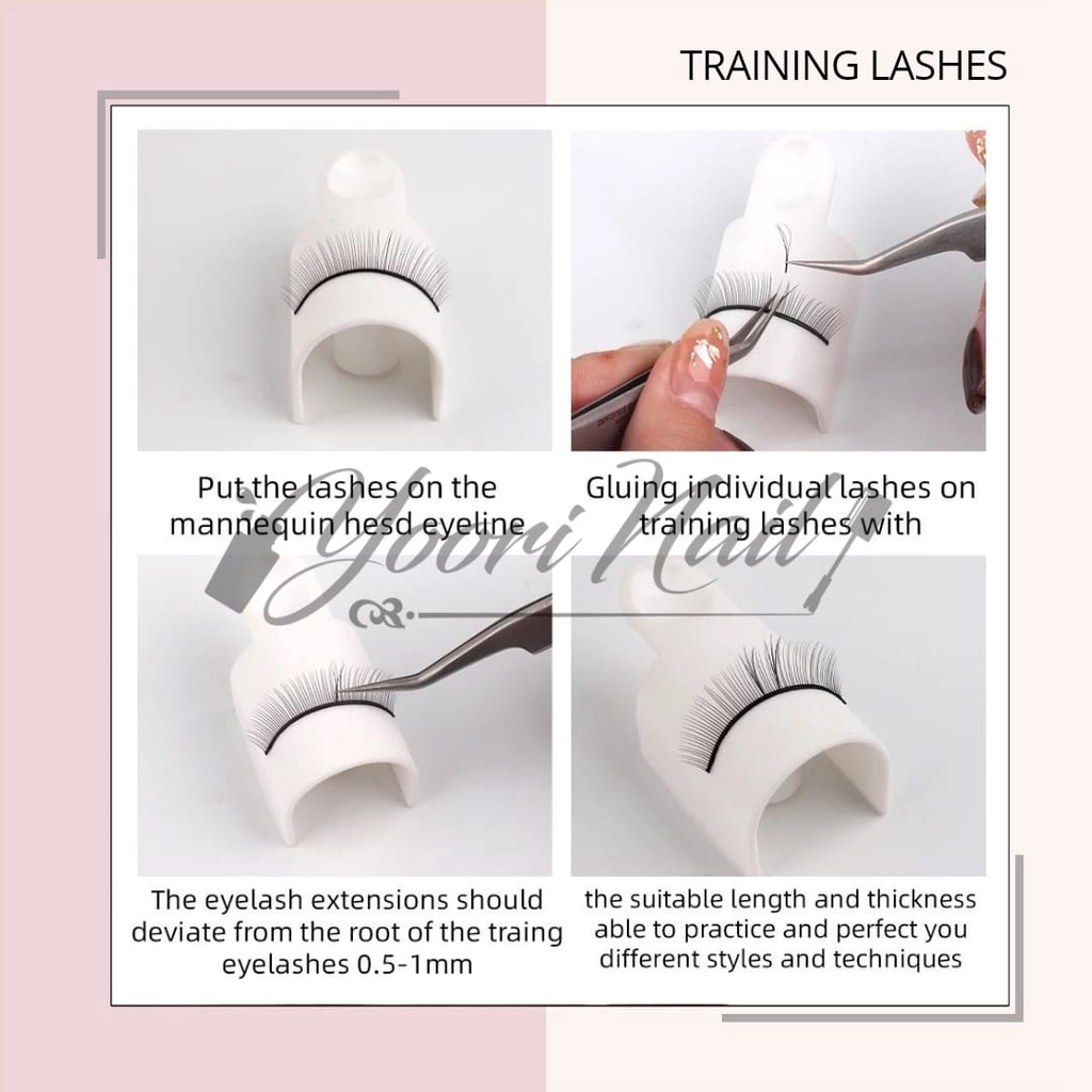 Training lashes set 10 pair bulumata palsu latihan eyelash extension training