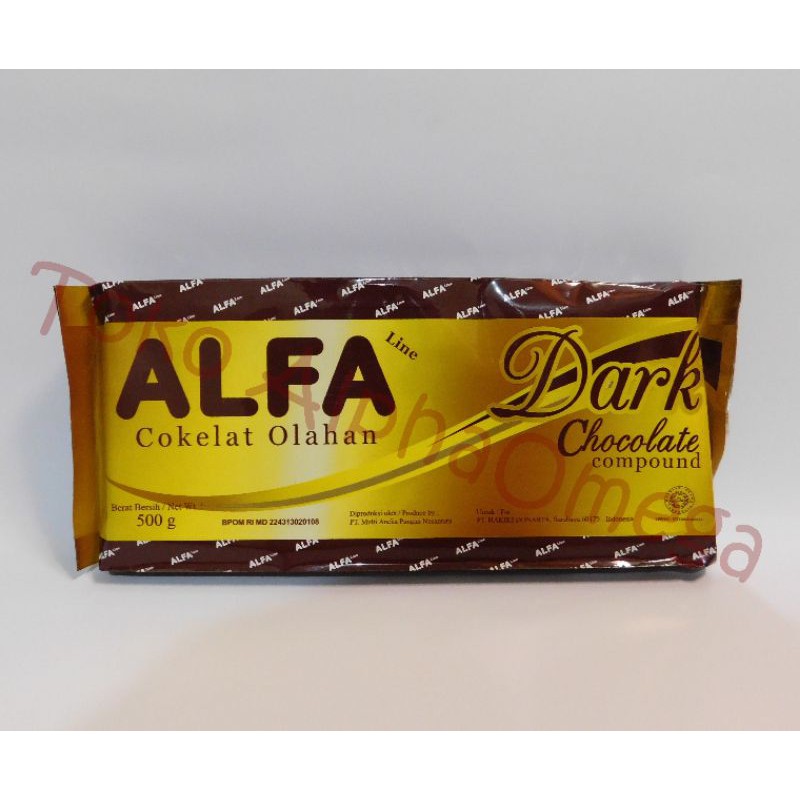 

Alfa Dark Chocolate Compound 500 gram / Coklat Alfa 500g