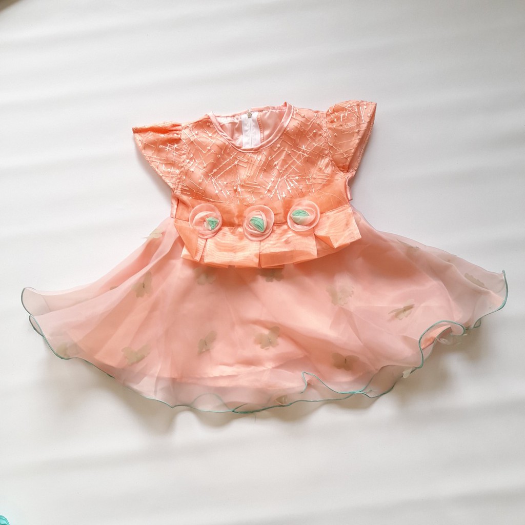 Baju Bayi Perempuan Gaun Balita Dress 0- 18 bulan Princess Ulang Tahun Pesta Organza Promo KA104