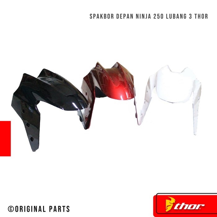 Slebor Depan NINJA 250 Mini Hitam putih merah