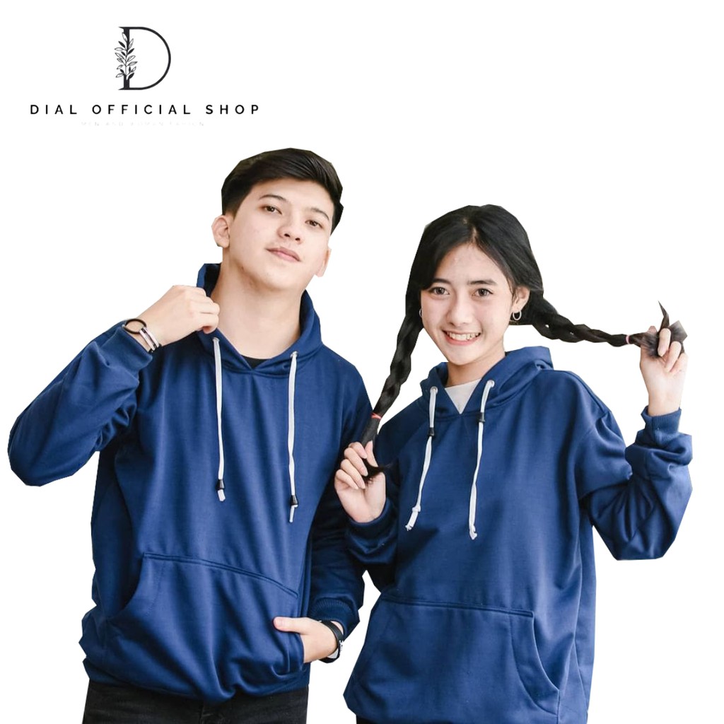 Dial Sweater Natural Hoodie Wanita Pria Unisex | Jaket Sweater Wanita | Suwiter Wanita Pria Tebal-Navy