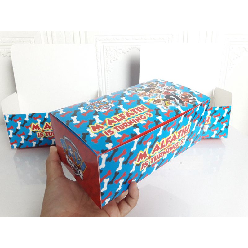 box nasi paw patrol / wadah nasi custom paw patrol