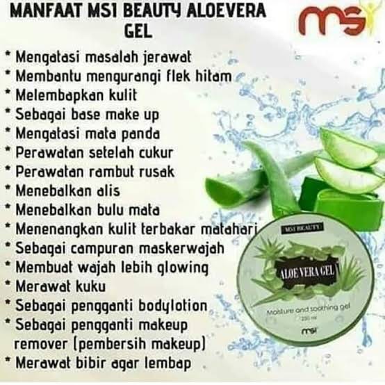 Jual Aloe Vera Gel Msi/ Perawatan Wajah/ Perawatan Tubuh/ Jerawat/ Pria /Wanita Indonesia|Shopee Indonesia