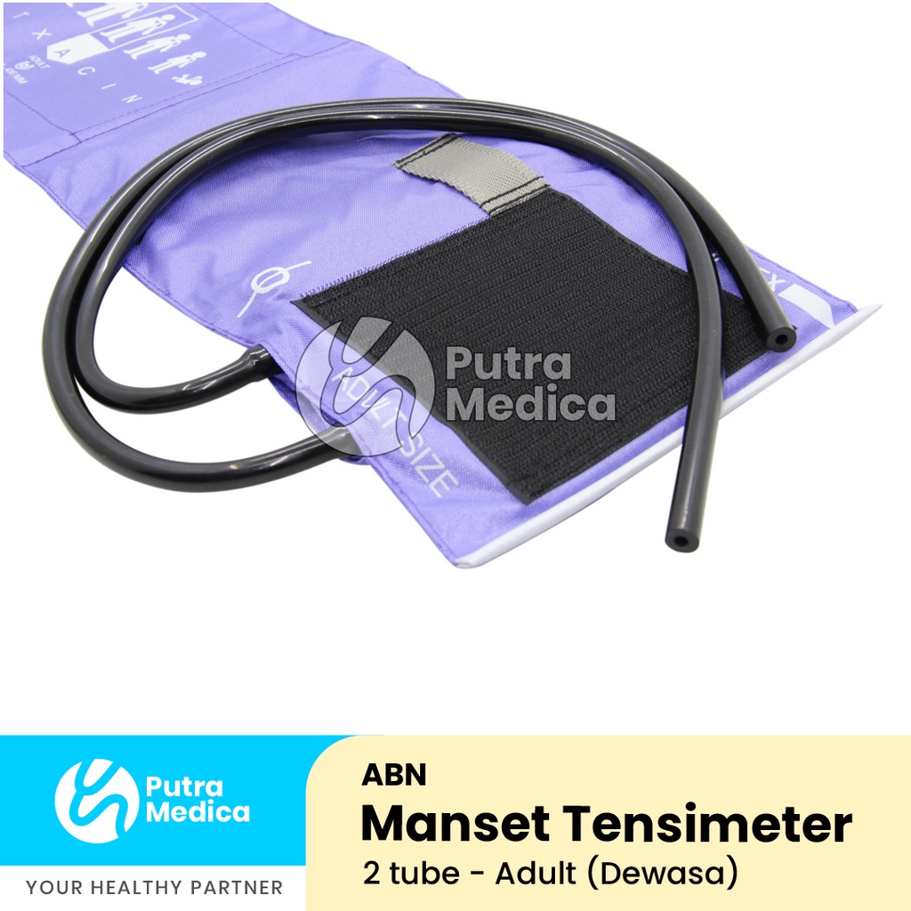 ABN Manset Tensimeter 2 Selang Dewasa / Nylon Cuff / Sparepart Tensi Jarum Manual