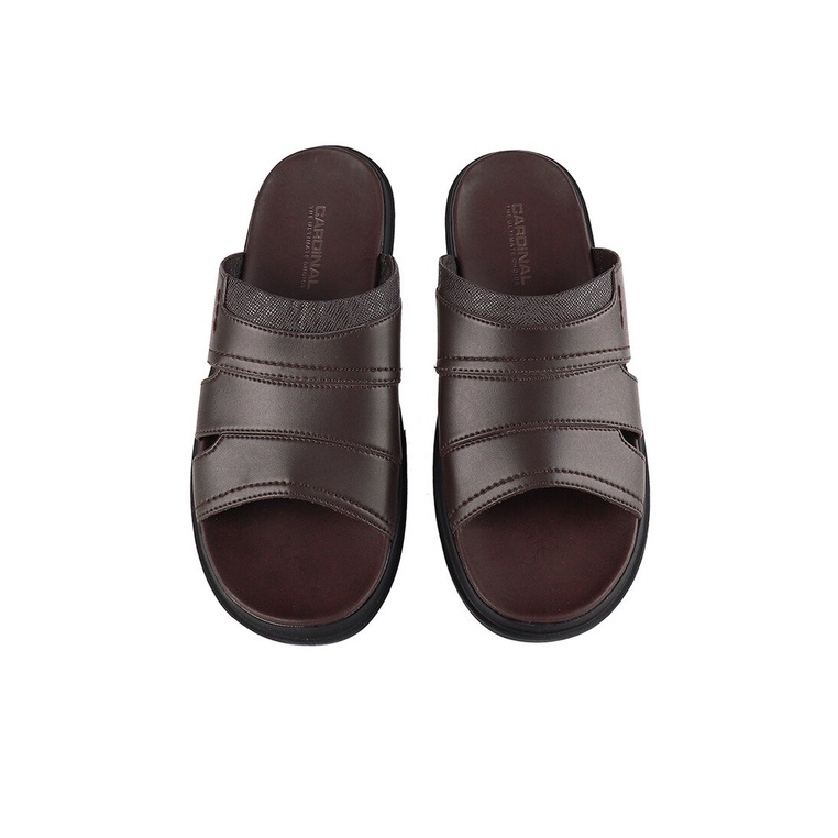 SANDAL SLIDE PRIA CARDINAL ORIGINAL CASUAL TERBARU COKLAT CA01