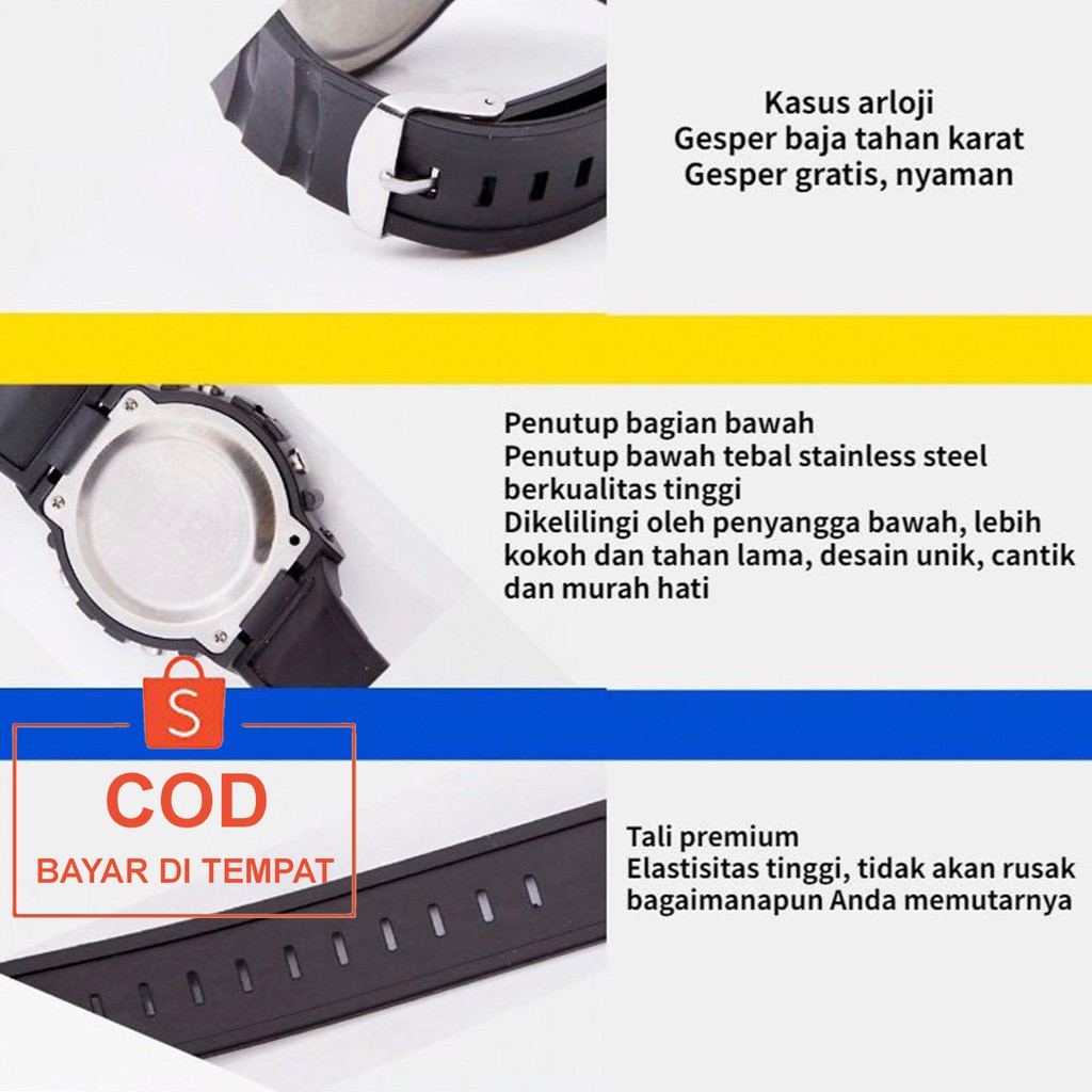 ✅COD Jam Tangan Digital Sport Watch Fashion Pria Cowok Anti Air Murah Couple Original