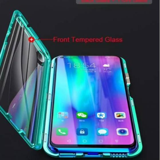 TG-105>> Case Samsung A51 A71 Magnetic Double Glass Magnetik Magnet Depan Belakang Casing Full Kaca