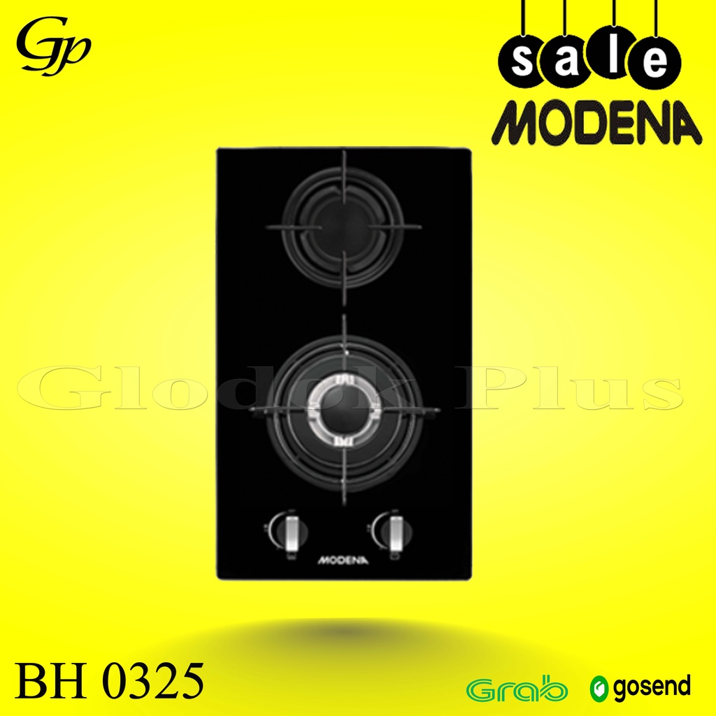 MODENA BH 0325 LISCIO - Kompor Tanam Built-In Hob Gas 30 cm - 2 tungku