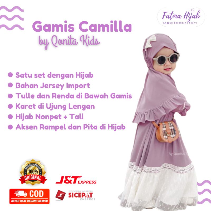 Gamis Camilla | Gamis Qonita Kids | Gamis Raya Camilla