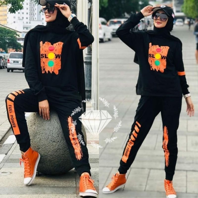 Stelan Senam Merah Putih/Baju Senam Merah Putih/Setelan Olahraga Wanita Modis Terbaru 2022 Gerak Jal