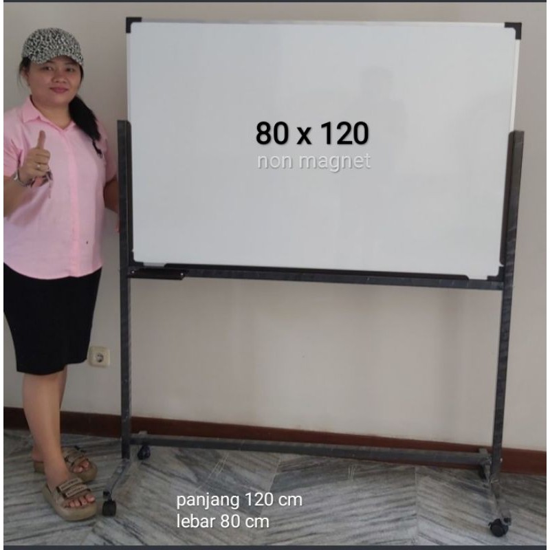

whiteboard papan tulis standing 80 x 120