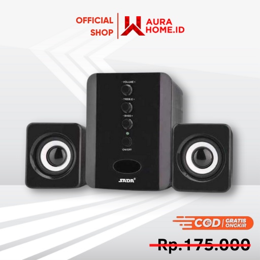 Speaker Stereo 2.1 with Subwoofer & USB Power / Speaker Spiker Multimedia Stereo Subwoofer Full Bass