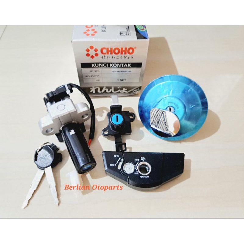 Kunci Kontak set Assy + Tutup Tangki + Gantungan Helm MEGAPRO MEGA PRO NEW MONOSHOCK 2010 CHOHO