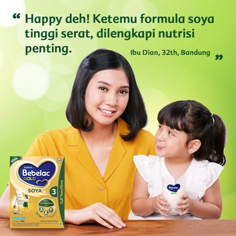 Bebelac Gold Soya 3 Vanila Formula Soya Bubuk 700