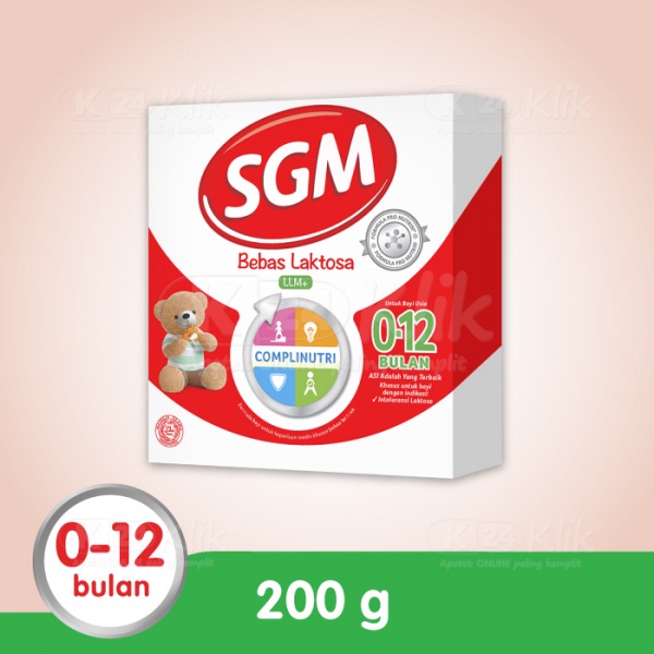 SGM Bebas Laktosa - SGM LLM+ 0-12 BULAN - 200GR - SUSU ANTI DIARE LLM
