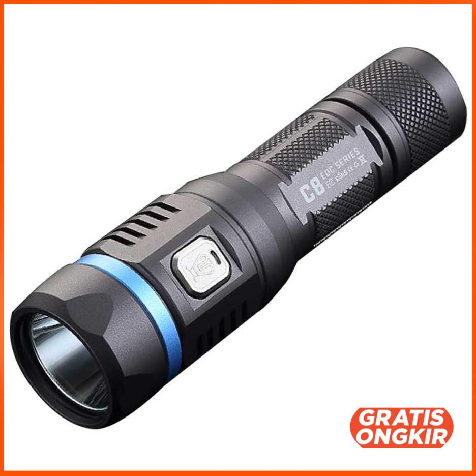 JETBeam C8 Pro Tactical Senter LED Cree SST-40 N4 BC 1200 Lumens